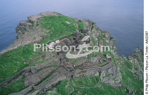 Skellig Michael en Irlande. - © Philip Plisson / Plisson La Trinité / AA02387 - Nos reportages photos - Ile [Irl]