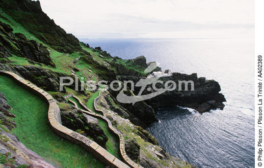 Skellig Michael en Irlande. - © Philip Plisson / Plisson La Trinité / AA02389 - Nos reportages photos - Pays étranger