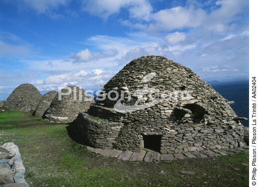 Skellig Michael en Irlande. - © Philip Plisson / Plisson La Trinité / AA02404 - Nos reportages photos - Ile [Irl]