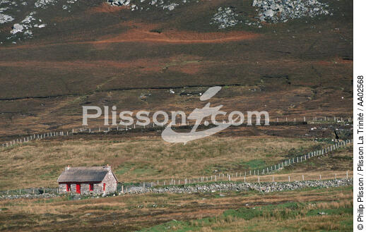 Maison irlandaise sur Achill Island (Irlande). - © Philip Plisson / Plisson La Trinité / AA02568 - Nos reportages photos - Ile [Irl]