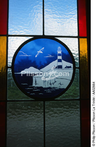 Vitrail à Valencia Island. - © Philip Plisson / Plisson La Trinité / AA02664 - Photo Galleries - Stain-glass window