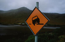 Panneau signalétique. © Philip Plisson / Plisson La Trinité / AA02669 - Nos reportages photos - Irlande