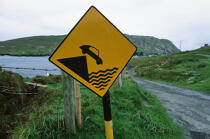 Panneau signalétique. © Philip Plisson / Plisson La Trinité / AA02671 - Nos reportages photos - Irlande