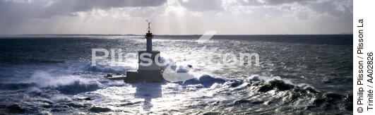 Le phare de la Teignouse . - © Philip Plisson / Plisson La Trinité / AA02826 - Nos reportages photos - Signalisation maritime