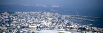 Roscoff sous la neige. © Philip Plisson / Plisson La Trinité / AA02830 - Nos reportages photos - Panoramique horizontal