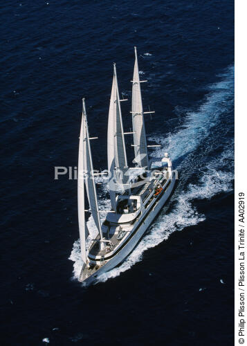 Le Ponant vue du ciel - © Philip Plisson / Plisson La Trinité / AA02919 - Nos reportages photos - Transport maritime