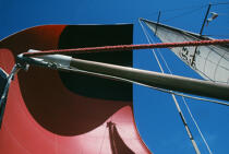 Contre plongée sous spi © Philip Plisson / Plisson La Trinité / AA03030 - Photo Galleries - Elements of boat