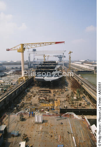 Chantier maritime - © Philip Plisson / Plisson La Trinité / AA03051 - Nos reportages photos - Construction navale