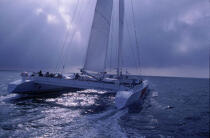 Code One vue arrière du bateau © Philip Plisson / Plisson La Trinité / AA03083 - Photo Galleries - Racing