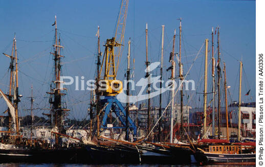 Vieux voiliers au port de Brest - © Philip Plisson / Plisson La Trinité / AA03306 - Photo Galleries - Brest 2000