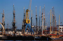 Vieux voiliers au port de Brest © Philip Plisson / Pêcheur d’Images / AA03306 - Photo Galleries - Brest 2000