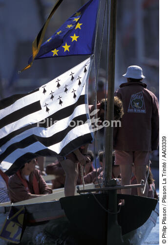 We hoisted flags arriving at the port - © Philip Plisson / Pêcheur d’Images / AA03339 - Photo Galleries - The major maritime celebrations in Brest