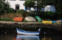 Barque en rivière d'Auray. © Philip Plisson / Plisson La Trinité / AA03460 - Photo Galleries - Morbihan [The gulf of the]