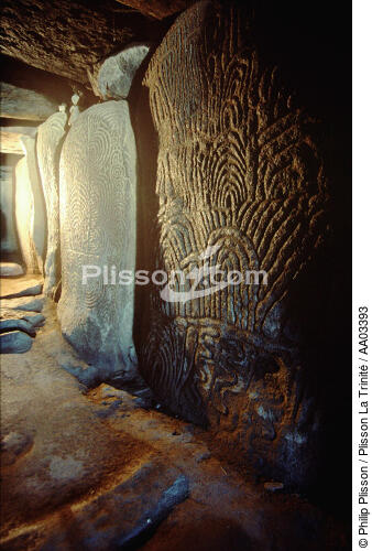 Tumulus de Gavrinis. - © Philip Plisson / Plisson La Trinité / AA03393 - Photo Galleries - Megalith