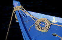 Détails de l'avant d'une barque. © Philip Plisson / Plisson La Trinité / AA03491 - Photo Galleries - Small boat