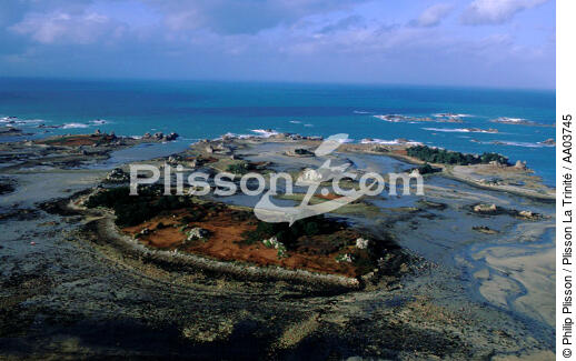 Ile à marée basse - © Philip Plisson / Plisson La Trinité / AA03745 - Nos reportages photos - Ile [22]