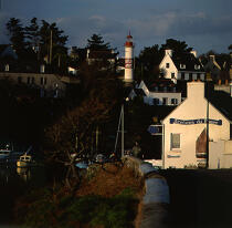 Un des deux phare de Doëlan © Philip Plisson / Plisson La Trinité / AA03890 - Photo Galleries - Square format