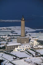Ile de Batz sous la neige. © Philip Plisson / Plisson La Trinité / AA03897 - Photo Galleries - Lighthouse [29]