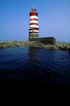 Le phare du Grand Léjon. © Philip Plisson / Plisson La Trinité / AA03958 - Nos reportages photos - Signalisation maritime