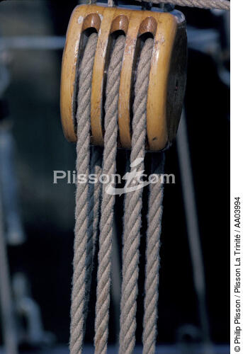 Accastillage. - © Philip Plisson / Plisson La Trinité / AA03994 - Photo Galleries - Boat