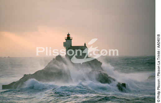 Le phare de Tevennec - © Philip Plisson / Plisson La Trinité / AA04018 - Photo Galleries - Iroise Sea [The]