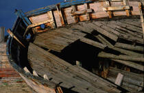 Détail d'une épave. © Philip Plisson / Plisson La Trinité / AA04054 - Photo Galleries - Boat