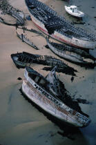 Epave de thonnier à Etel. © Philip Plisson / Plisson La Trinité / AA04055 - Photo Galleries - Boat