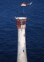 Le phare d'Eddystone en Cornouailles. © Philip Plisson / Plisson La Trinité / AA04469 - Photo Galleries - Helicopter winching