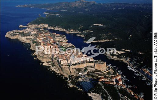 Bonifacio. - © Philip Plisson / Plisson La Trinité / AA04566 - Nos reportages photos - Ville [Corse]