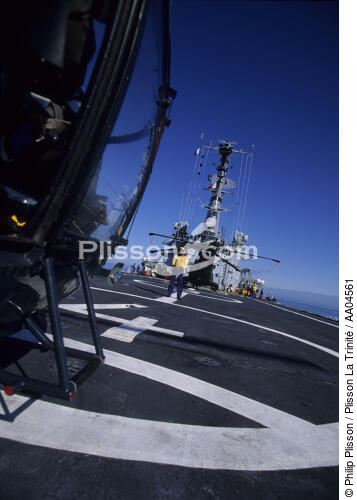 A bord du Jeanne d'Arc. - © Philip Plisson / Plisson La Trinité / AA04561 - Photo Galleries - Helicopter carrier