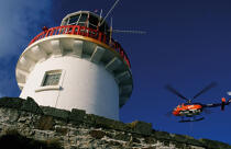 Black Rock Mayo, phare irlandais. © Philip Plisson / Plisson La Trinité / AA04738 - Nos reportages photos - Hélicoptère