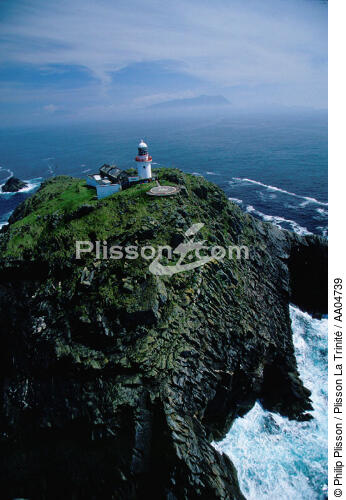 Vue aérienne du Black Rock Mayo, phare d'Irlande. - © Philip Plisson / Plisson La Trinité / AA04739 - Nos reportages photos - Phares Irlande