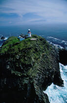 Vue aérienne du Black Rock Mayo, phare d'Irlande. © Philip Plisson / Plisson La Trinité / AA04739 - Nos reportages photos - Activité maritime