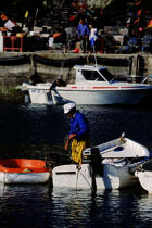 Pêcheur de Houat. © Philip Plisson / Plisson La Trinité / AA04830 - Nos reportages photos - Bateau de pêche