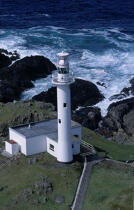 Le phare d'Inishtrahull. © Philip Plisson / Plisson La Trinité / AA04863 - Nos reportages photos - Inishtrahull