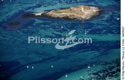 Fort Cigogne aux Glénan. - © Philip Plisson / Plisson La Trinité / AA05027 - Nos reportages photos - Archipel