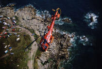 Hélicoptère de la sécurité civile. © Philip Plisson / Plisson La Trinité / AA05051 - Photo Galleries - Land activity