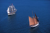 Le trois-mâts barque : Europa © Philip Plisson / Plisson La Trinité / AA05070 - Nos reportages photos - Barque