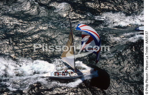 12 mètres JI sous spi. - © Philip Plisson / Plisson La Trinité / AA05137 - Photo Galleries - Spinnaker