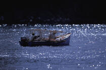 Pêcheur devant l'Anse Dufour. © Philip Plisson / Plisson La Trinité / AA05220 - Photo Galleries - Small boat
