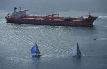 Deux 12 mètres JI navigant dans le Solent. © Philip Plisson / Plisson La Trinité / AA05483 - Photo Galleries - Yachting