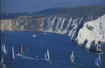Le tour de l'île de Wight. © Philip Plisson / Plisson La Trinité / AA05488 - Photo Galleries - Yachting