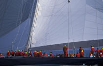 L'équipage d'Endeavour. © Philip Plisson / Plisson La Trinité / AA05519 - Nos reportages photos - Yachting