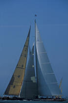 Velsheda et Endeavour. © Philip Plisson / Plisson La Trinité / AA05542 - Photo Galleries - Classic Yachting