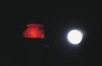 Le phare du Cap Ferret sous la lune. © Philip Plisson / Plisson La Trinité / AA05804 - Photo Galleries - Arcachon [Basin of]