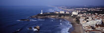 Vue aérienne de Biarritz et de la pointe Saint-Martin. © Philip Plisson / Plisson La Trinité / AA05857 - Nos reportages photos - Pointe Saint-Martin [phare de la ]