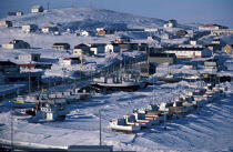 Aux îles de la Madeleine, la flotte de pêche au homard hiverne à l'abri des glace du Saint-Laurent. © Philip Plisson / Plisson La Trinité / AA06015 - Nos reportages photos - Ile [Québec]