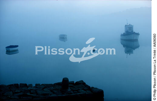Mouillage dans le Golfe du Morbihan. - © Philip Plisson / Plisson La Trinité / AA06060 - Nos reportages photos - Barque