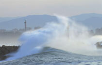 Coup de vent sur la côte basque. © Philip Plisson / Plisson La Trinité / AA06166 - Nos reportages photos - Tempêtes