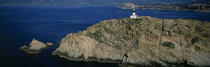 Le phare de la Revellata et Calvi au second plan. © Philip Plisson / Plisson La Trinité / AA06372 - Photo Galleries - Town [Corsica]